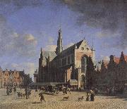 BERCKHEYDE, Gerrit Adriaensz. The Market Place and the Grote Kerk at Haarlem